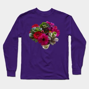 Autumn Floral Bouquet Flowers in Vase Long Sleeve T-Shirt